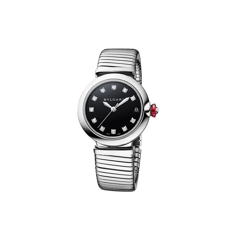 Bulgari Lvcea Tubogas Lady Watch Steel Diamonds 102953