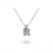 Pendente con griffe in oro bianco e diamante