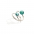 Anello Midi Solitarie Verde Paraiba