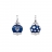 Ciondolo medio campanella blu double face