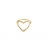 Anello con cuore grande a filo