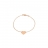 Bracciale a catena con cuore a lastra
