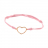 Bracciale Cordino con Cuore Medio a Filo
