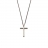 Collana con pendente croce e motivo diamante