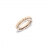 Anello Accademia in oro bianco e oro rosa con diamanti