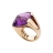 Anello in oro rosa e ametista
