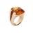 Anello in oro rosa e quarzo citrino