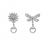 Earrings in white gold with diamonds